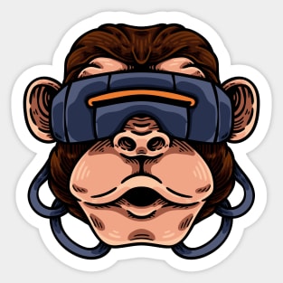 Monkey And VR Sticker